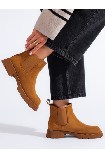 zamšādas Sieviešu zābaki  brūnas krāsas 2