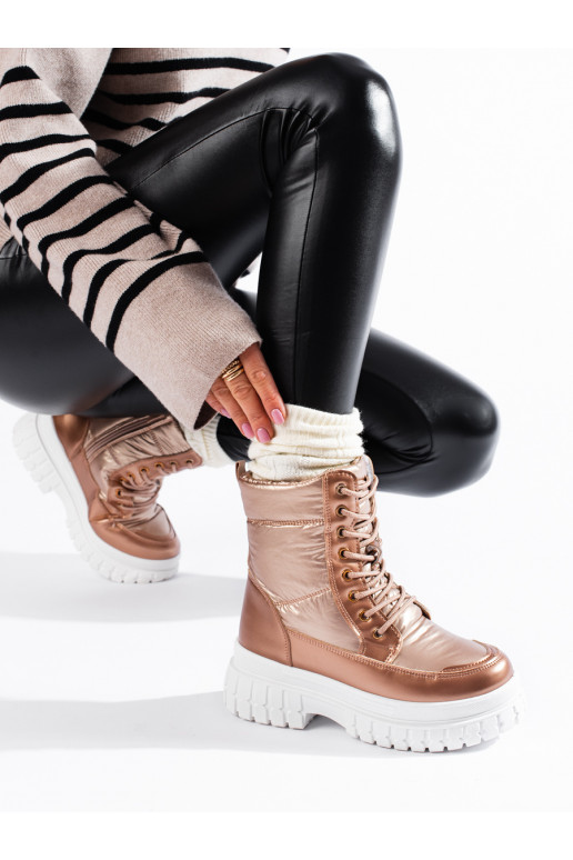 Zelta krāsas Sieviešu sniega zābaki 