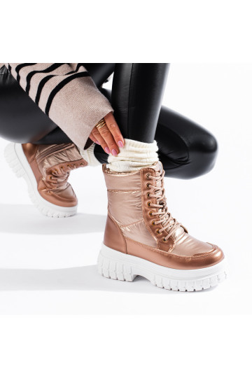 Zelta krāsas Sieviešu sniega zābaki  2