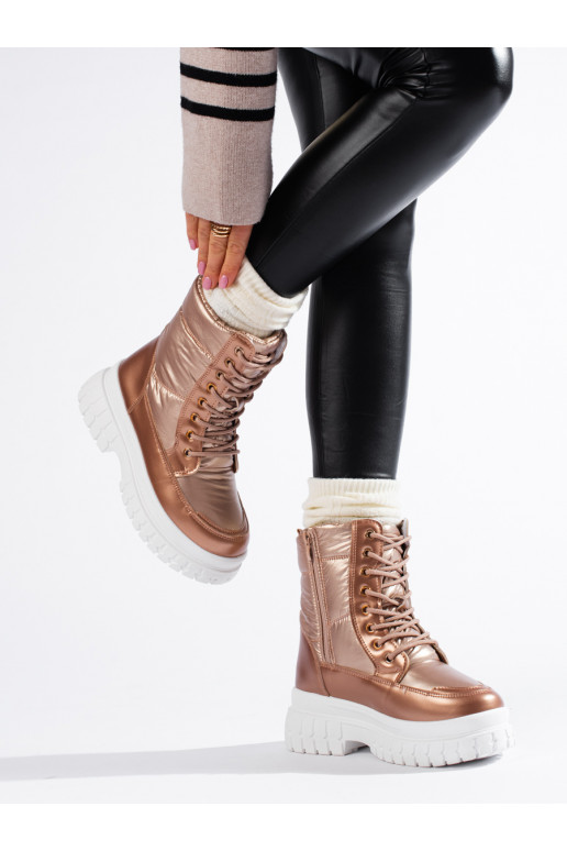 Zelta krāsas Sieviešu sniega zābaki 