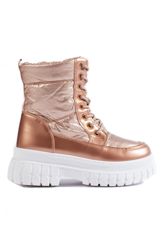 Zelta krāsas Sieviešu sniega zābaki 