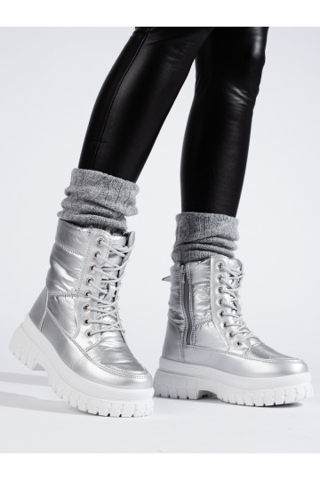 Sudraba krāsas Sieviešu sniega zābaki  2