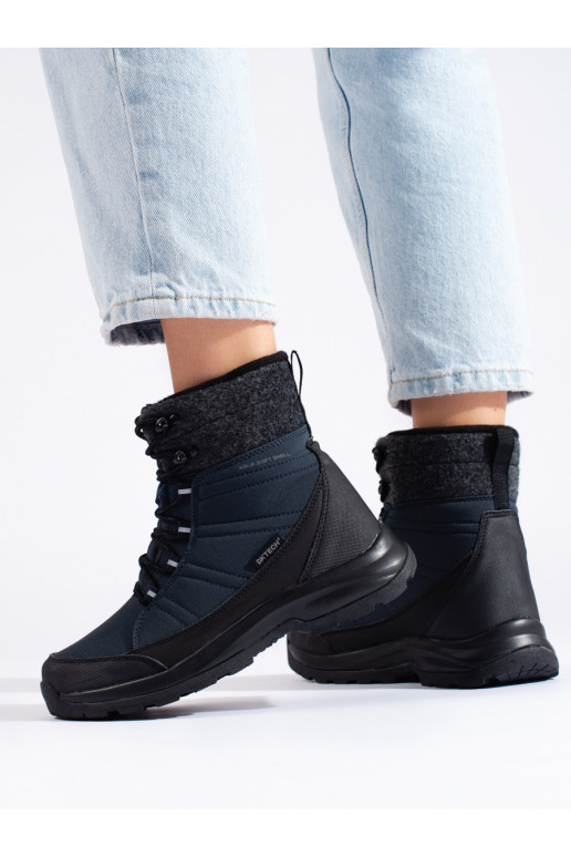 šņorējami Sieviešu sniega zābaki DK Zilas krāsas Softshell