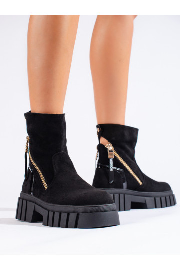 Sieviešu puszābaki ar platformu  Melnas krāsas 2