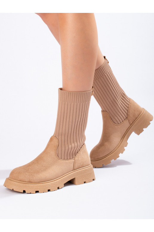 zamšādas sieviešu zābaki  