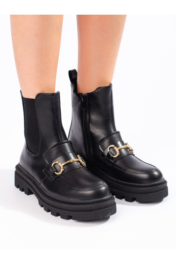 Melns zābaki Sieviešu zābaki ar platformu 2