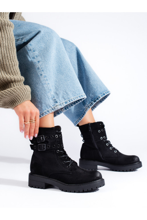 šņorējami sieviešu zābaki 