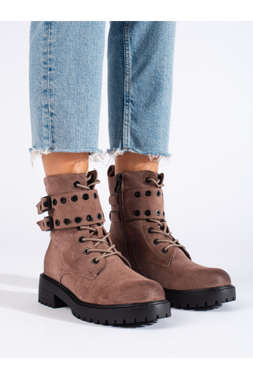 šņorējami  sieviešu zābaki 