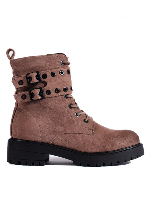 šņorējami  sieviešu zābaki 