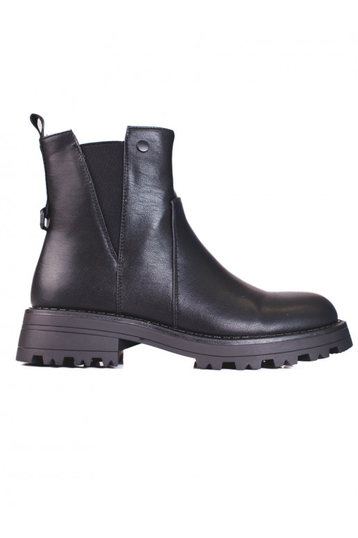 Melns Sieviešu zābaki no eko ādas