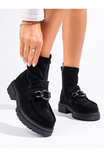 Melns sieviešu zābaki ar platformu  2