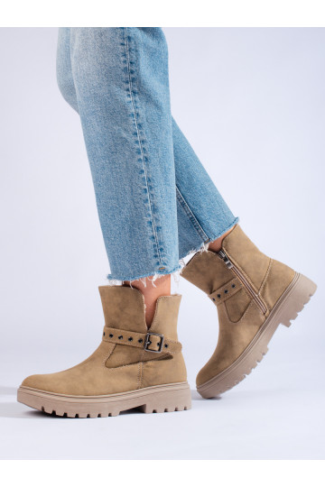 smilšu krāsas sieviešu zābaki no eko zamšādas 2