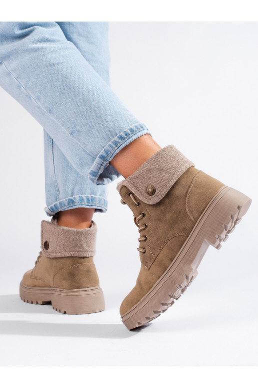 smilšu krāsas Sieviešu zābaki  