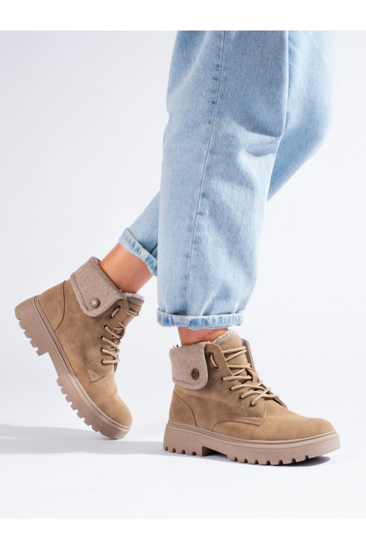 smilšu krāsas Sieviešu zābaki  