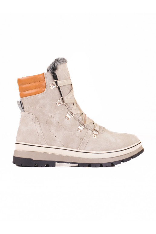 Pelēkas krāsas Sieviešu zābaki ar siltinājumu