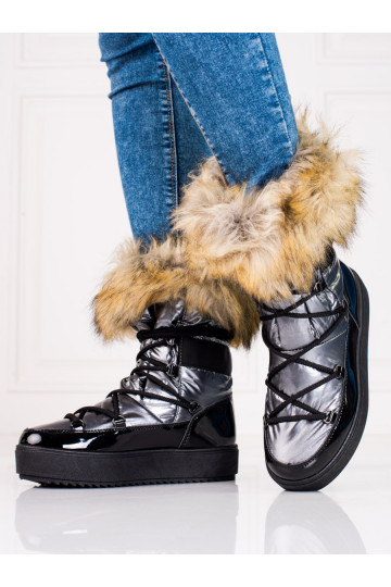 sniega apavi ar platformu  ar kažokādu