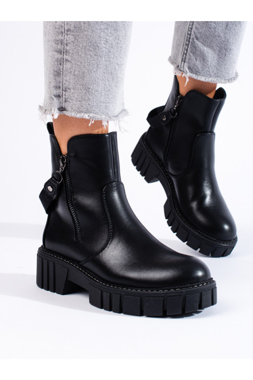 Melns sieviešu zābaki  Shelovet