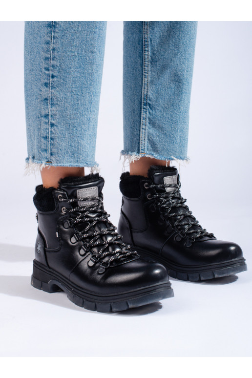 Melns Zābaki no eko ādas