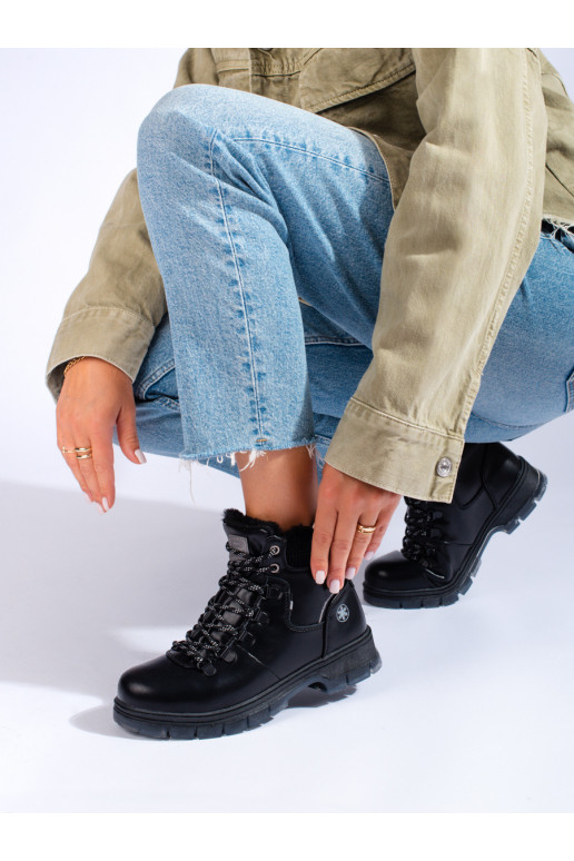 Melns Zābaki no eko ādas