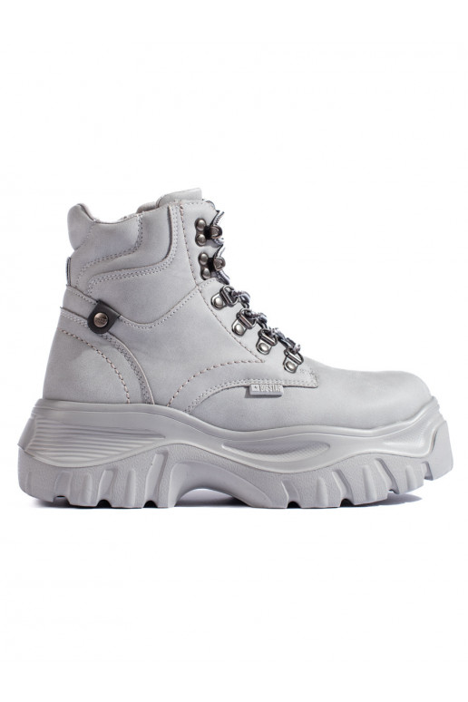 Pelēkas krāsas zābaki BIG STAR KK274367