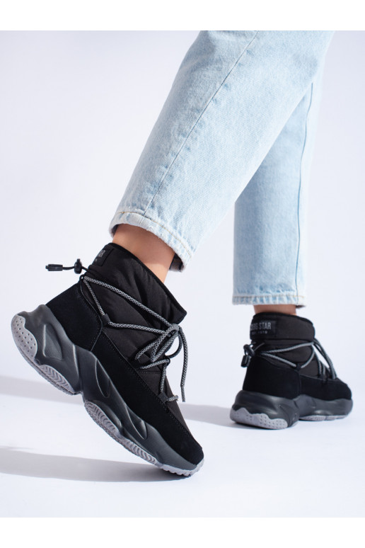 Melns Sieviešu sniega zābaki BIG STAR KK274274