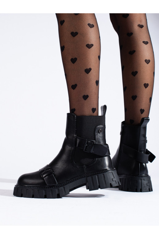 Sieviešu zābaki ar platformu Melnas krāsas