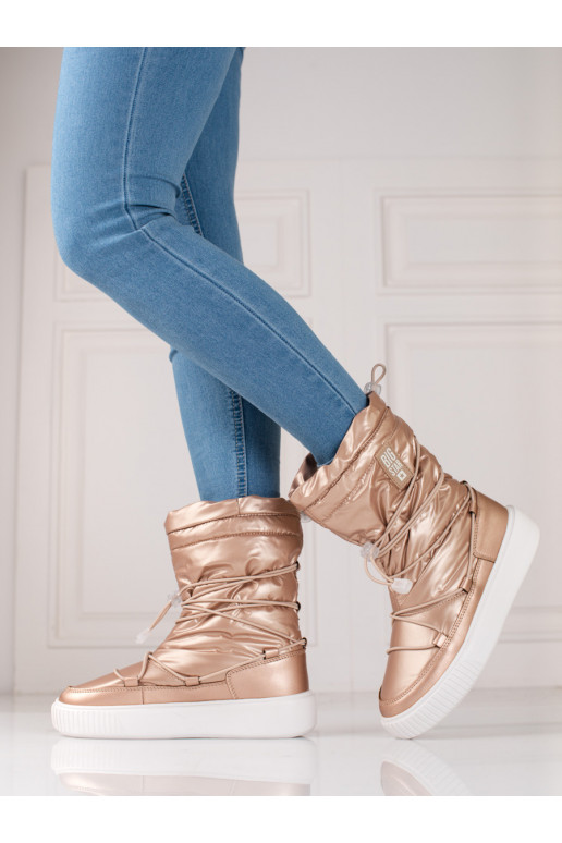 Zelta krāsas Sieviešu sniega zābaki  Big Star KK274194