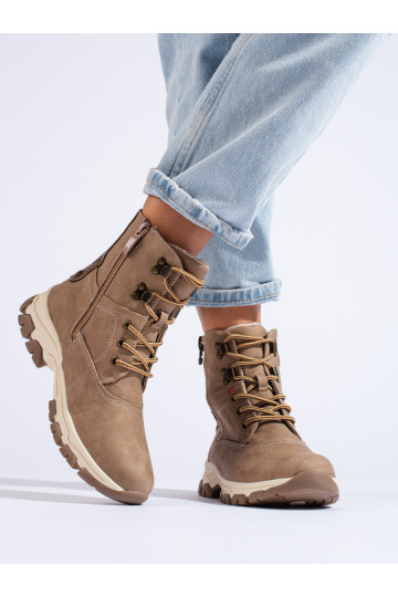 šņorējami zābaki ar dekoratīvu rāvējslēdzēju   2