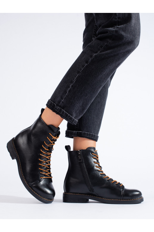 šņorējami Melnas krāsas sieviešu zābaki Vinceza