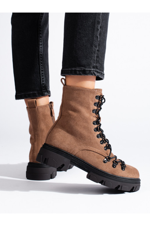 zamšādas  zābaki brūnas krāsas Vinceza