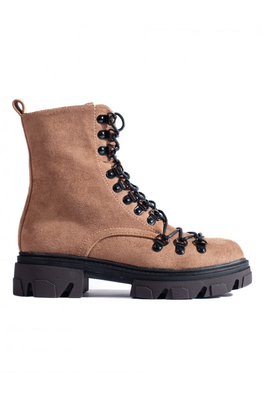 zamšādas  zābaki brūnas krāsas Vinceza