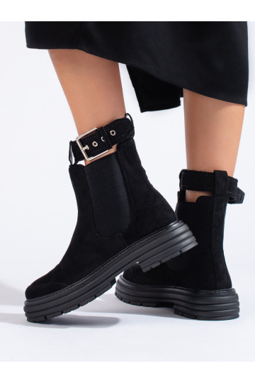 Melns  zābaki ar sprādzēm 2