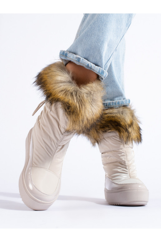   Sieviešu sniega zābaki ar kažokādu