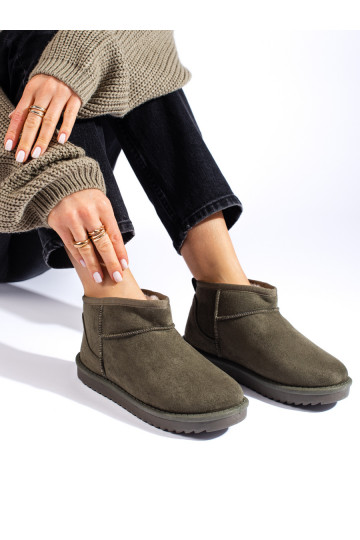 haki krāsas Sieviešu sniega zābaki 2