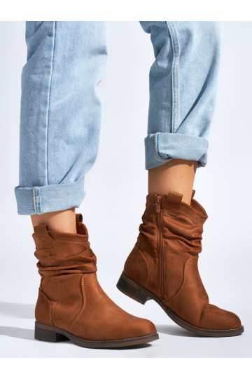 zamšādas brūnas krāsas sieviešu zābaki 2