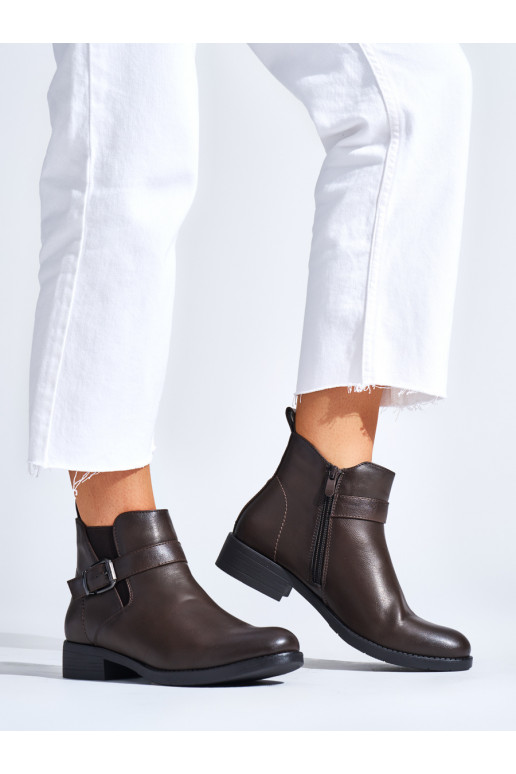 brūnas krāsas sieviešu zābaki 