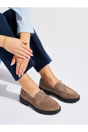 Bezowe  sieviešu mokasīni 2