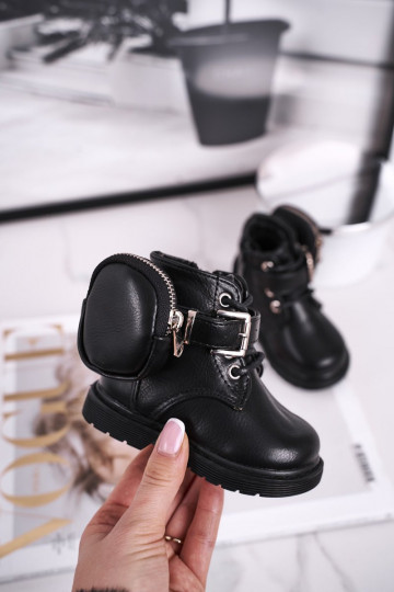 Silti bērnu apavi melnā krāsā