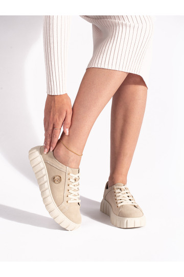 Ziloņkaula krāsas kurpes ar platformu  j 2