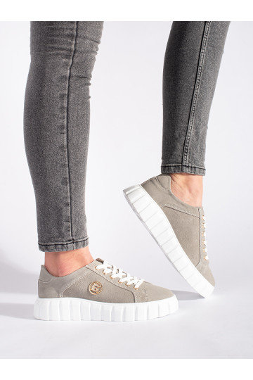 Pelēkas krāsas kurpes ar platformu  j 2