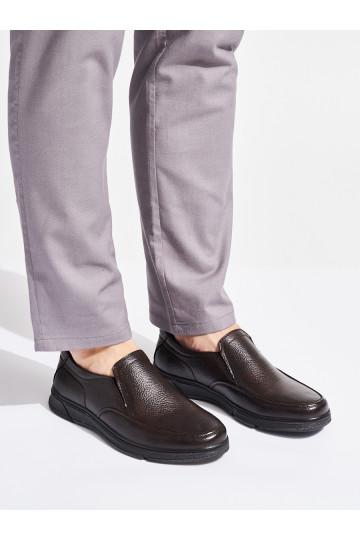 brūnas krāsas mokasīni  no eko ādas