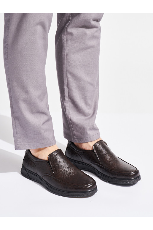 brūnas krāsas mokasīni  no eko ādas