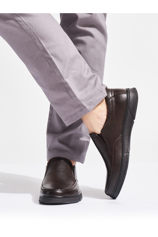 brūnas krāsas mokasīni  no eko ādas