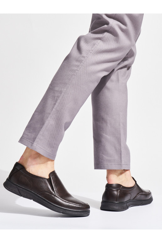 brūnas krāsas mokasīni  no eko ādas