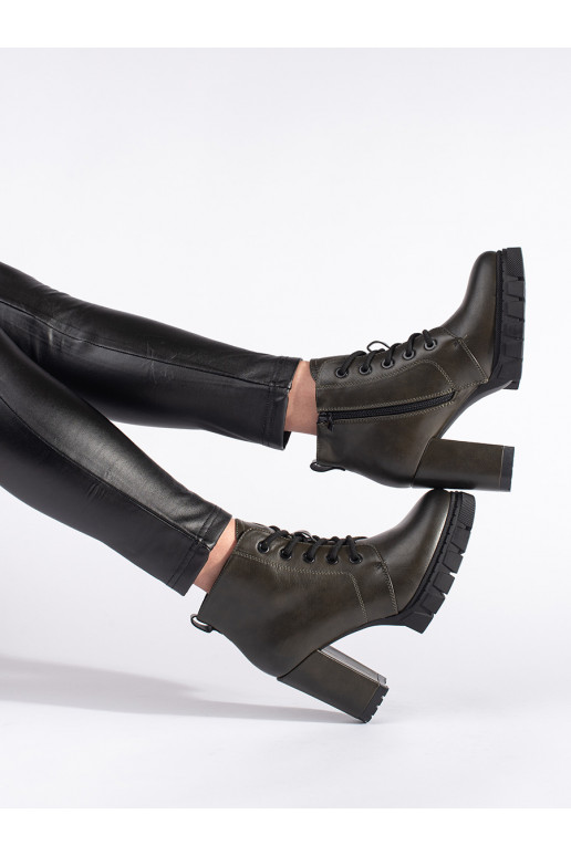 haki krāsas sieviešu zābaki 