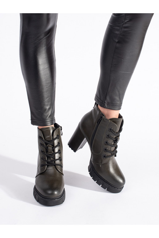 haki krāsas sieviešu zābaki 