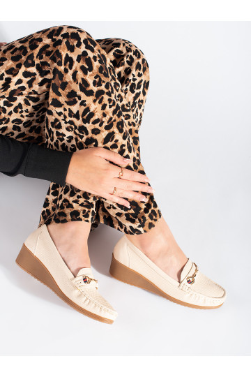 ziloņkaula krāsas mokasīni  2