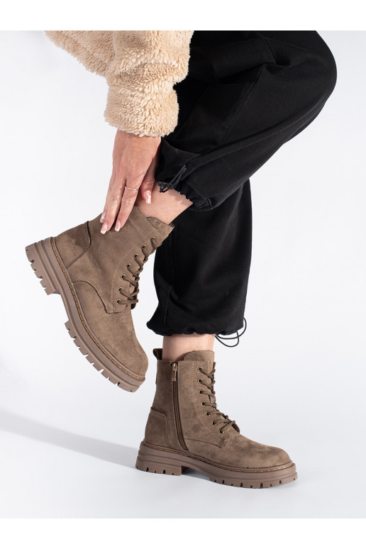 smilšu krāsas  sieviešu zābaki Sergio Leone