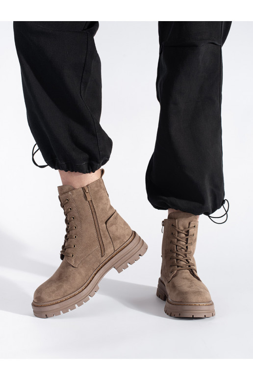 smilšu krāsas  sieviešu zābaki Sergio Leone