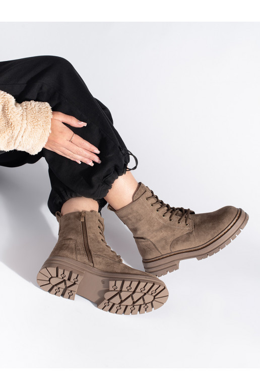 smilšu krāsas  sieviešu zābaki Sergio Leone